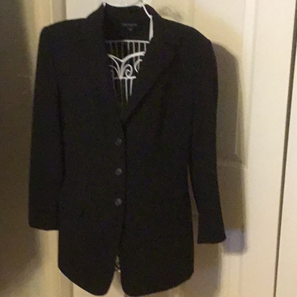 Ann Taylor, blue label, 100% wool black blazer